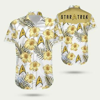 Star Trek Logo Hibiscus Pattern Hawaiian Shirt | Newhawaiianshirts