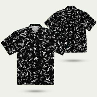 Star Trek Starship Black Pattern Hawaiian Shirt | Newhawaiianshirts AU