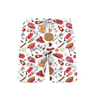 Summer BBQ Grill Party Beach Shorts For Men | Newhawaiianshirts UK