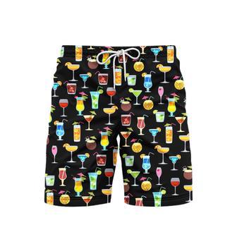 Summer Cocktails Aloha Beach Shorts For Men | Newhawaiianshirts