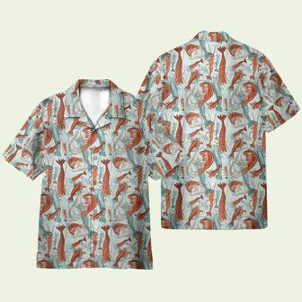 Summer Seafood Shrimps Fan Hawaiian Shirt | Newhawaiianshirts UK