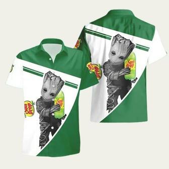 Sun Drop Lover Baby Groot Hug Hawaiian Shirt | Newhawaiianshirts CA