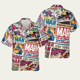 Superhero Hawaii Shirt Marvel Superhero Aloha Vibe Hawaiian Shirt | Newhawaiianshirts CA