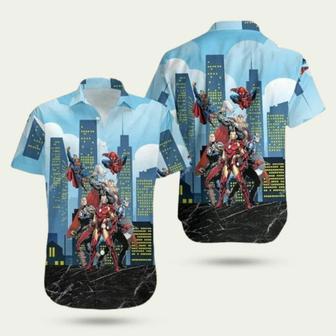 Superhero In City Hawaiian Shirt | Newhawaiianshirts DE