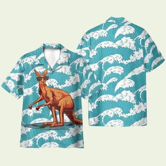 Surfing Kangaroo Funny Hawaiian Shirt | Newhawaiianshirts CA