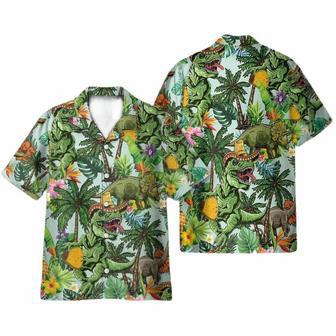 Taco T Rex Tropical Leaves Pattern Hawaiian Shirt | Newhawaiianshirts DE