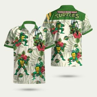 Teenage Mutant Ninja Turtles Floral Pattern Hawaiian Shirt | Newhawaiianshirts UK