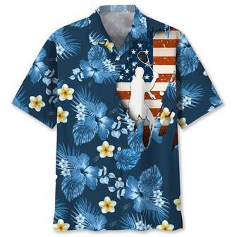 Tennis Usa Blue Tropical Hawaiian Shirt Summer Gifts | Newhawaiianshirts CA