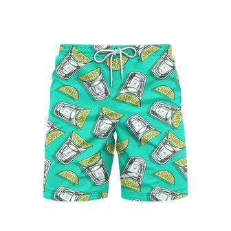 Tequila Party Green Beach Shorts For Men | Newhawaiianshirts UK