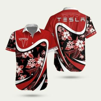 Tesla Red Pattern Hawaiian Shirt | Newhawaiianshirts AU