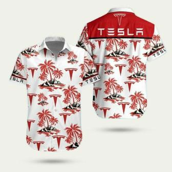 Tesla Tropical Coconut Trees Hawaiian Shirt | Newhawaiianshirts DE