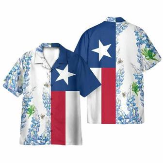 Texas Flag Bluebonnets Hawaiian Shirt | Newhawaiianshirts DE