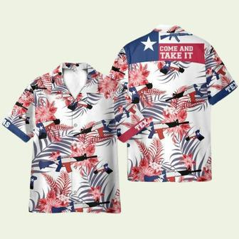 Texas Flag Come And Take It Hawaiian Shirt | Newhawaiianshirts AU