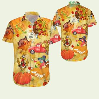 Thanksgiving Turkey Eat Beef Hawaiian Shirt | Newhawaiianshirts AU