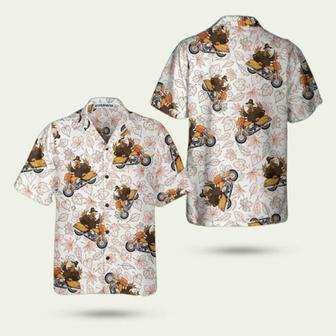 Thanksgiving Turkey Riding A Motorcycle With Hawaiian Shirt | Newhawaiianshirts CA