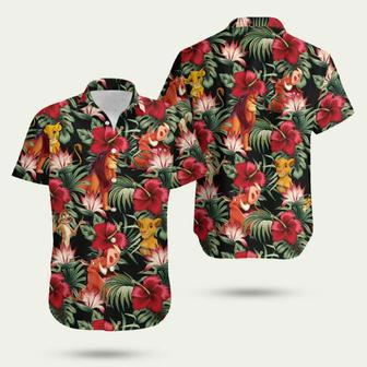 The Lion King Characters Simba Nala Mufasa Flowers Tropical Hawaiian Shirt | Newhawaiianshirts