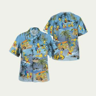 The Simpsons Family On The Beach Hawaiian Shirt | Newhawaiianshirts DE