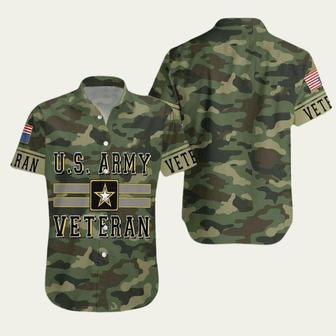 The Us Army Veteran Camo Hawaiian Shirt | Newhawaiianshirts DE