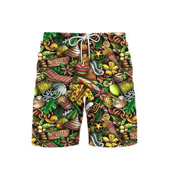 Tiki Tropical Beautiful Beach Shorts For Men | Newhawaiianshirts