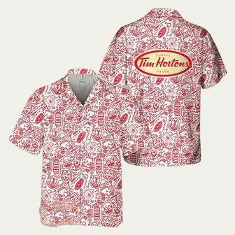 Tim Hortons Doodle Art Hawaiian Shirt | Newhawaiianshirts UK