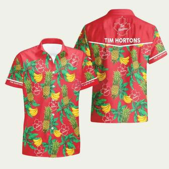 Tim Hortons Pineapple Banana Tropical Hawaiian Shirt | Newhawaiianshirts UK