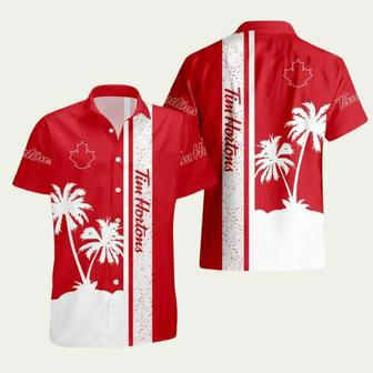 Tim Hortons Tropical Palm Tree Hawaiian Shirt | Newhawaiianshirts UK