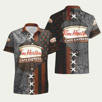 Tim Hortons Usa Flag Hawaiian Shirt | Newhawaiianshirts AU