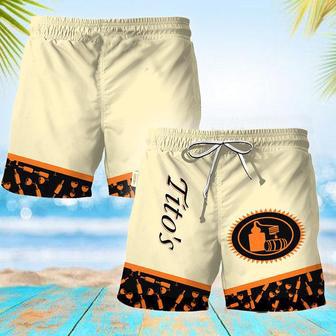 Tito's Bottle Pattern Swim Trunks | Newhawaiianshirts AU