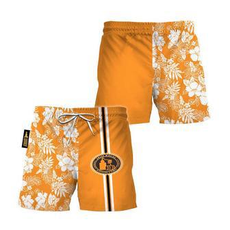 Tito's Flower Stripe Swim Trunks | Newhawaiianshirts CA