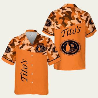 Titos Vodka Camo Hawaiian Shirt | Newhawaiianshirts UK