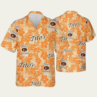 Titos Vodka Funny Tropical Flower Pattern Hawaiian Shirt | Newhawaiianshirts