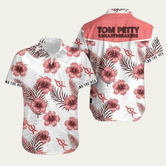 Tom Petty And The Heartbreakers White Pattern Hawaiian Shirt | Newhawaiianshirts DE