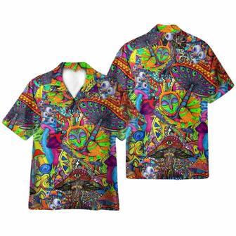 Trippy Hippie Mushroom Hawaiian Shirt | Newhawaiianshirts DE