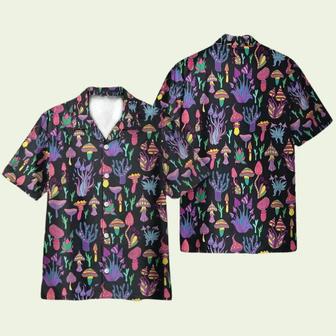 Trippy Shrooms Hippie Hawaiian Shirt | Newhawaiianshirts DE