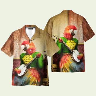 Tropical Banjo Parrot Plucks A Pretty Tune Hawaiian Shirt | Newhawaiianshirts AU