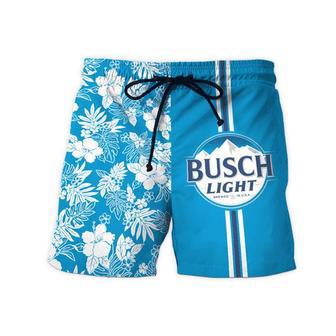 Tropical Busch Light Swim Trunks | Newhawaiianshirts UK