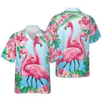 Tropical Floral Flamingo Hawaiian Shirt | Newhawaiianshirts DE