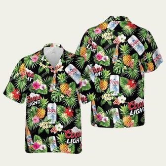 Tropical Pineapple Coors Light Beer Hawaiian Shirt | Newhawaiianshirts DE