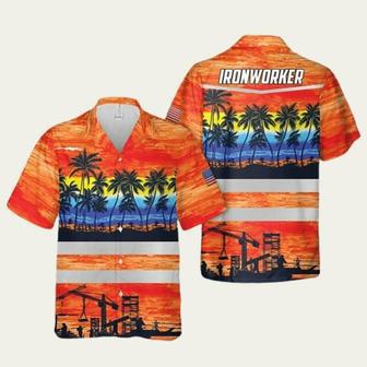 Tropical Sunset Ironworker Hawaiian Shirt | Newhawaiianshirts UK