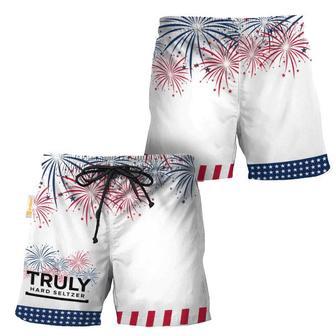 Truly Hard Seltzer American Independence Day Swim Trunks | Newhawaiianshirts CA