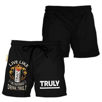 Truly Hard Seltzer Black Basic Swim Trunks | Newhawaiianshirts AU