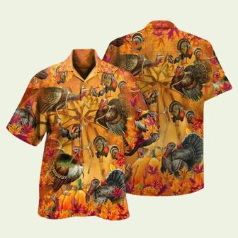 Turkey Happy Wishbone Thanksgiving Hawaiian Shirt | Newhawaiianshirts UK