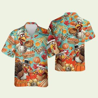 Turkey Thanksgiving Mens Hawaiian Shirt | Newhawaiianshirts AU