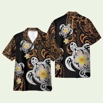 Turtle Plumeria Polynesian Hawaiian Shirt | Newhawaiianshirts DE