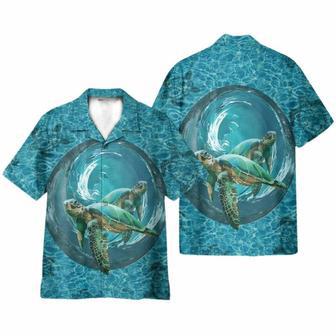 Turtles In The Ocean Hawaiian Shirt | Newhawaiianshirts CA