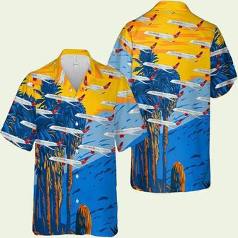 Uk Airlines Virgin Atlantic Airbus Hawaiian Shirt | Newhawaiianshirts DE