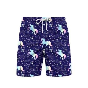 Unicorn Neon Beach Shorts For Men | Newhawaiianshirts UK