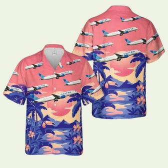 United Airlines Boeing Dreamliner Hawaiian Shirt | Newhawaiianshirts DE