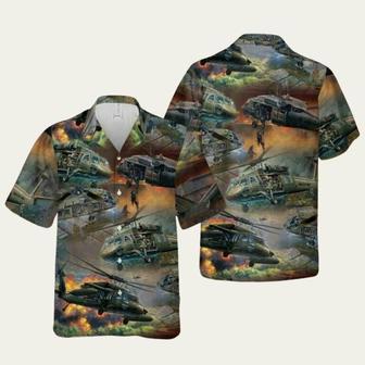 Us Army Helicopter Sikorsky Black Hawk All Over Print Hawaiian Shirt | Newhawaiianshirts DE