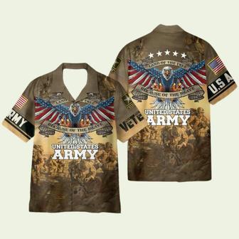 Us Army Veteran Land Of The Free Because Of The Brave Hawaiian Shirt | Newhawaiianshirts DE